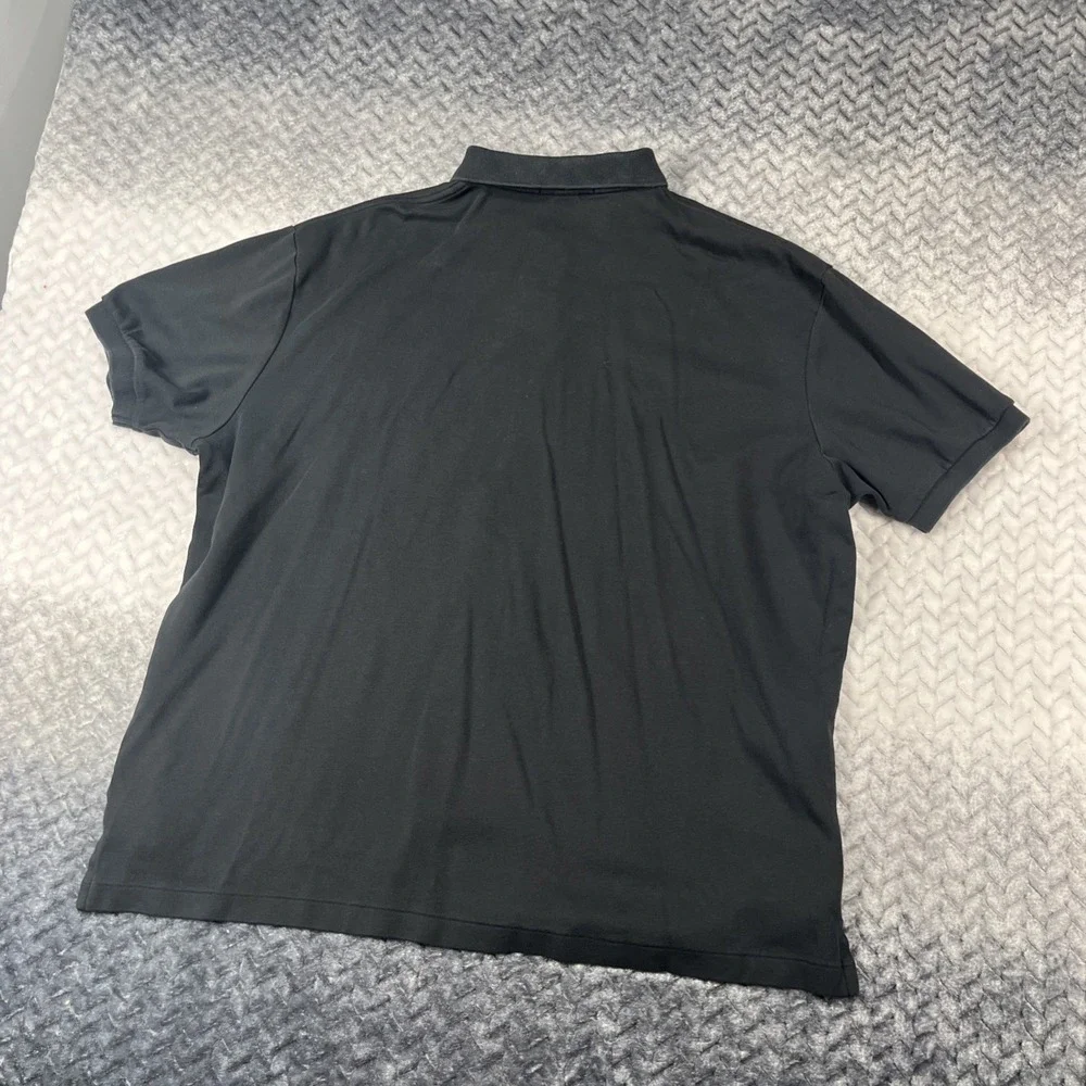VTG‎ Polo Ralph Lauren Polo Shirt XXL Black Classic Fit Red Pony Logo Cotton 90s
